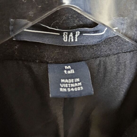 GAP Trench Duffle Peacoat Womens Navy Size Medium Tall - Picture 2 of 3